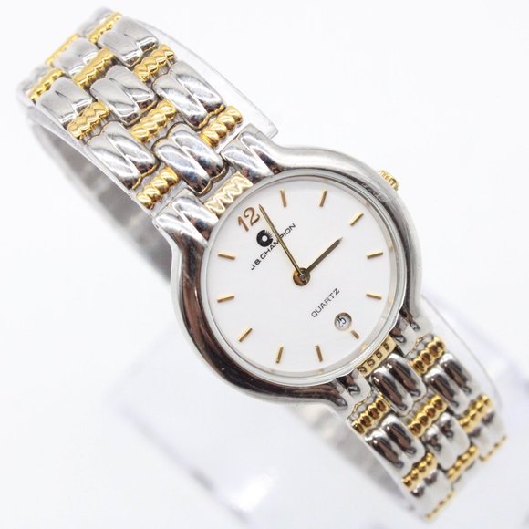 J.B Champion Watch Womens Multi-Toned Stainless Steel Classic White Dial - Picture 4 of 8